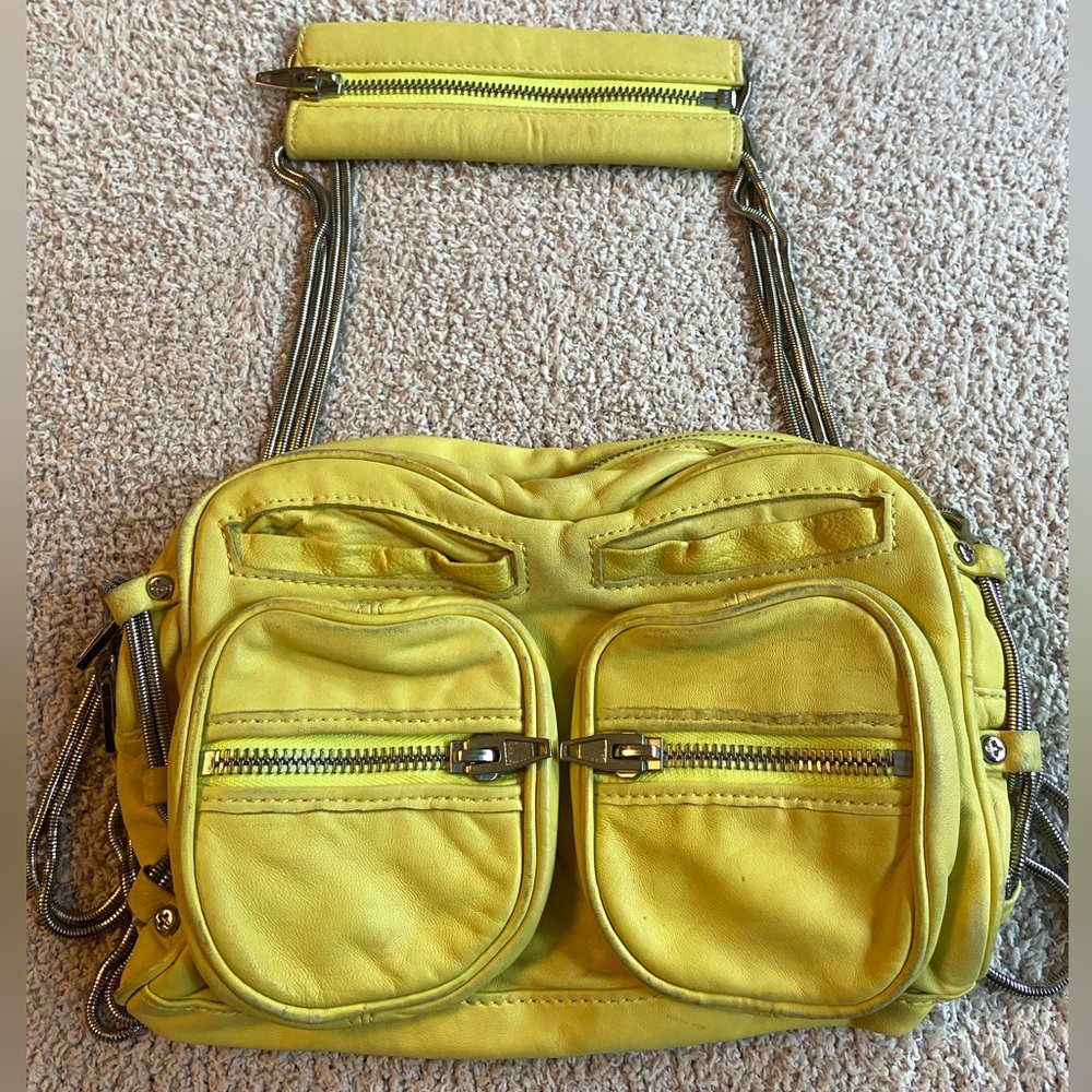 Alexander Wang ‘Brenda’ leather shoulder bag in Citrus 💛☀️✨